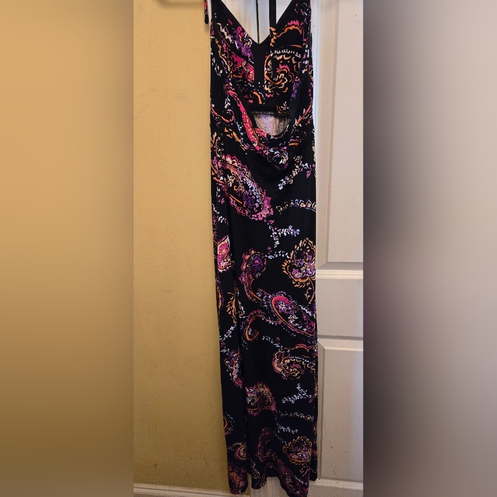 Express Womens Black and Pink Halter Maxi Sundress NWOT - Picture 4 of 4